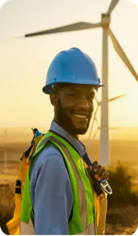 an engineer wearing helmet